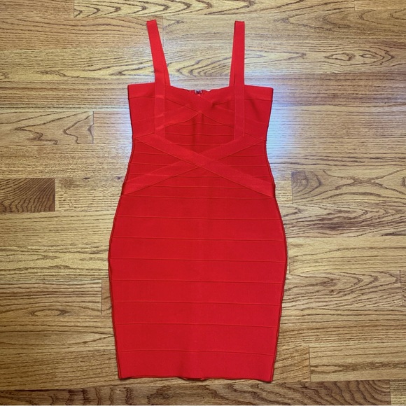 Jump Dresses & Skirts - Jump Apparel Bodycon Bandage Spaghetti Strap Dress - Fits S/M